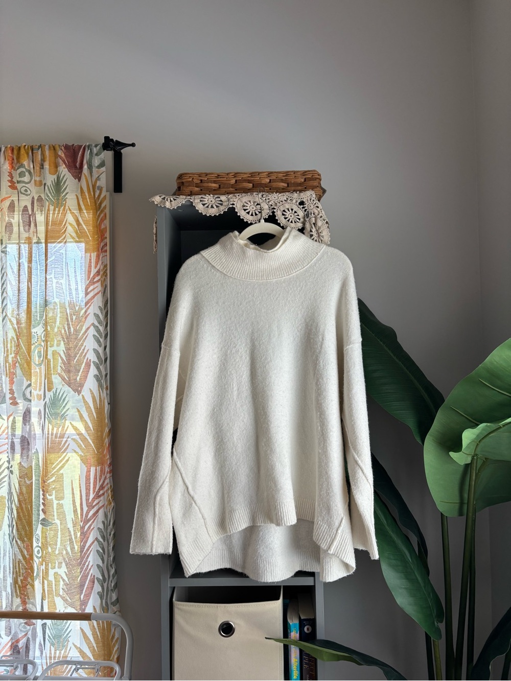 free people oversized wool blend turtleneck sweater